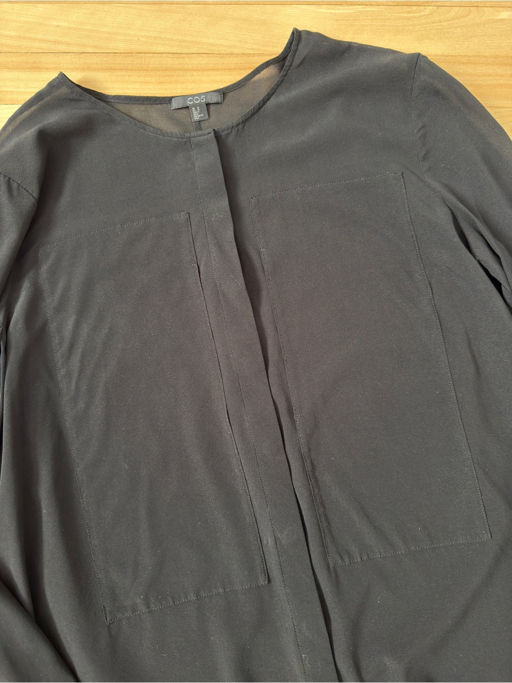 COS Black Silk Blouse – Size 12 - Picture 2 of 7